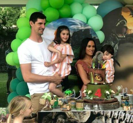 Marta Dominguez with former partner Thibaut Courtois celebrating their son's birthday.